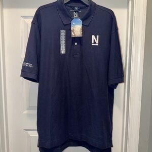 NWT Men XL Peter Beaton Nantucket Polo Shirt Navy Blue Short Sleeve Casual NEW